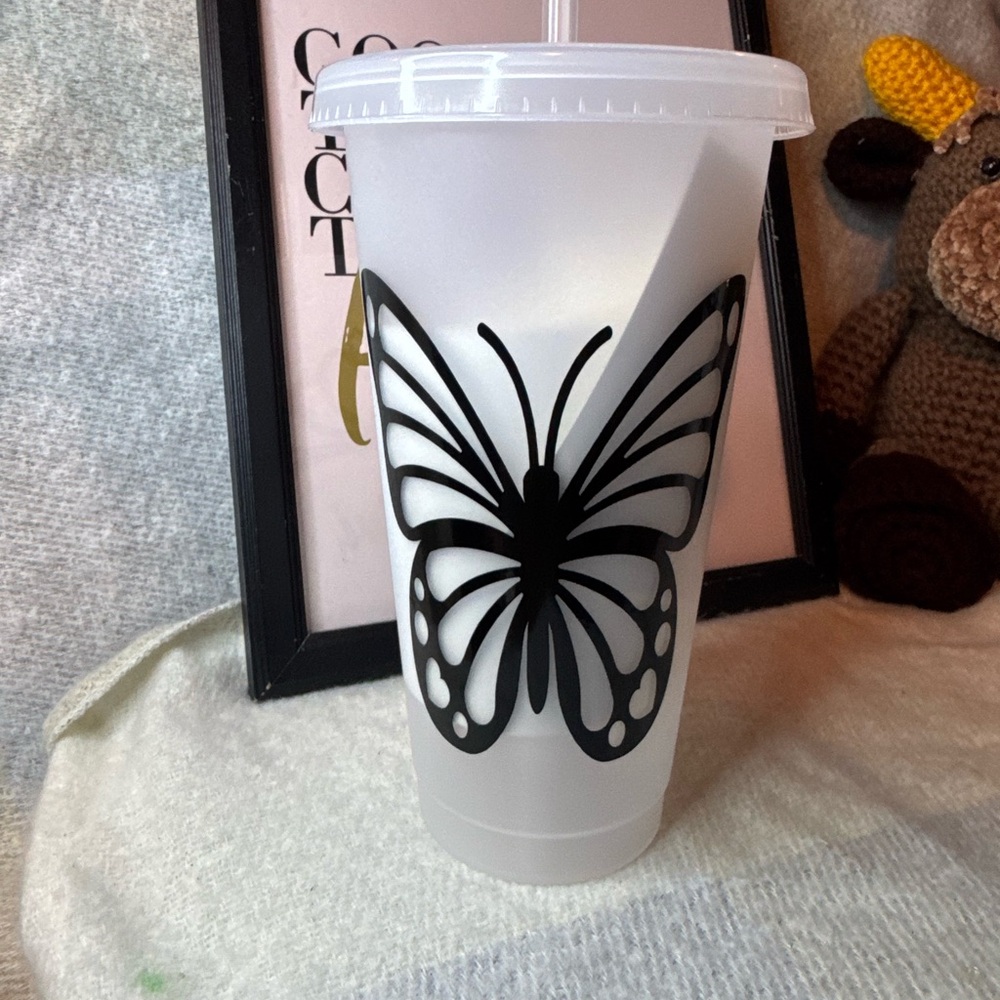 Customizable Frosted Cup, Lid /Straw - Picture 10 of 14